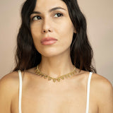 SG Liquid Metal MINI-J-G24K Gold 24K Finish NECKLACE by Sergio Gutierrez
