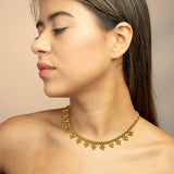 SG Liquid Metal MINI-J-AG Antique Gold Finish NECKLACE by Sergio Gutierrez