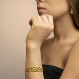 SG Liquid Metal MINI-C-G24K Gold 24K Finish Bracelet by Sergio Gutierrez