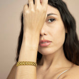 SG Liquid Metal MINI-A-AG Antique Gold Finish Bracelet by Sergio Gutierrez