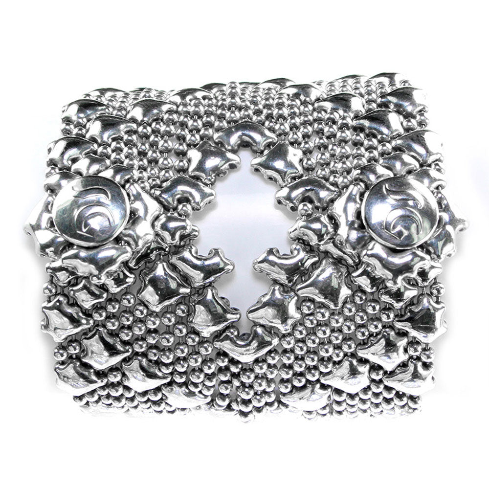 SG Liquid Metal B107-AS Antique Silver Bracelet by Sergio Gutierrez