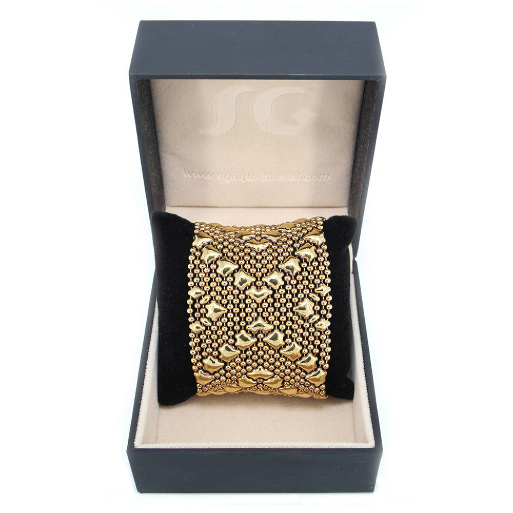 SG Liquid Metal B108-AG Antique Gold 24K Bracelet by Sergio Gutierrez
