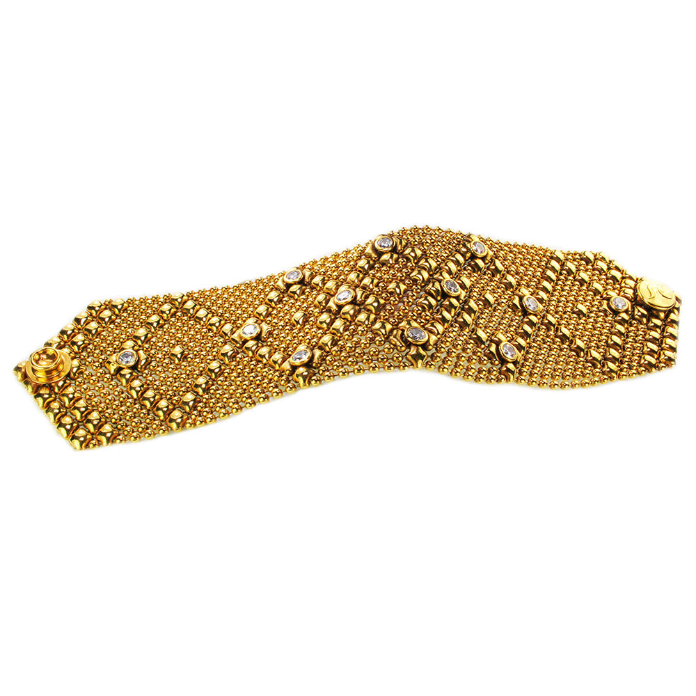 SG Liquid Metal B10Z-AG Antique Gold Finish Bracelet by Sergio Gutierrez