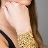 SG Liquid Metal B26-G24K Gold 24k Finish Bracelet by Sergio Gutierrez