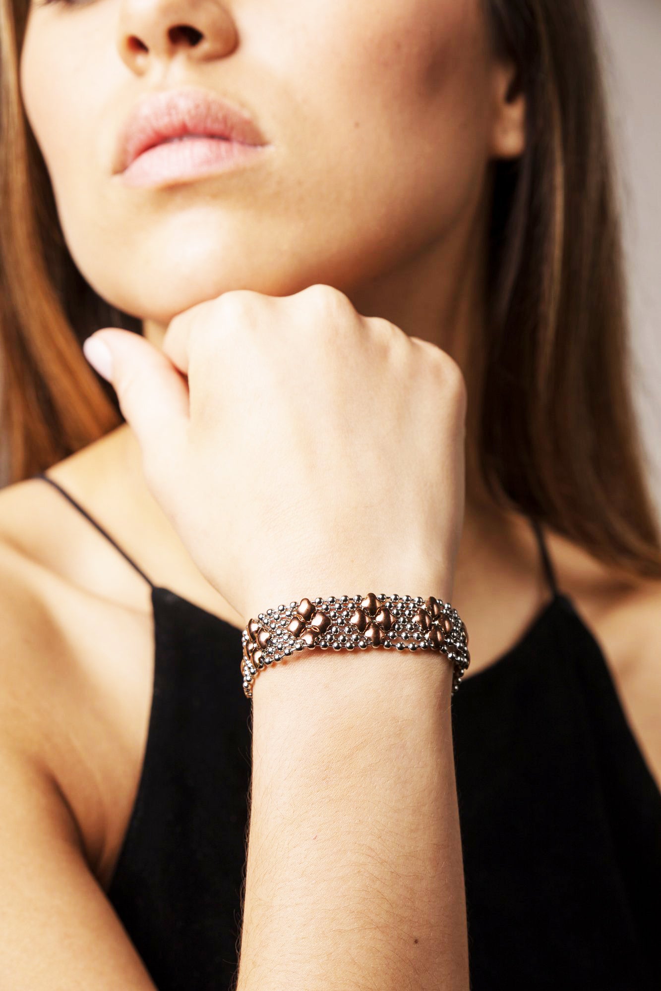 SG Liquid Metal B35 - SS / Rose Titanium (Stainless Steel Bracelet) by Sergio Gutierrez