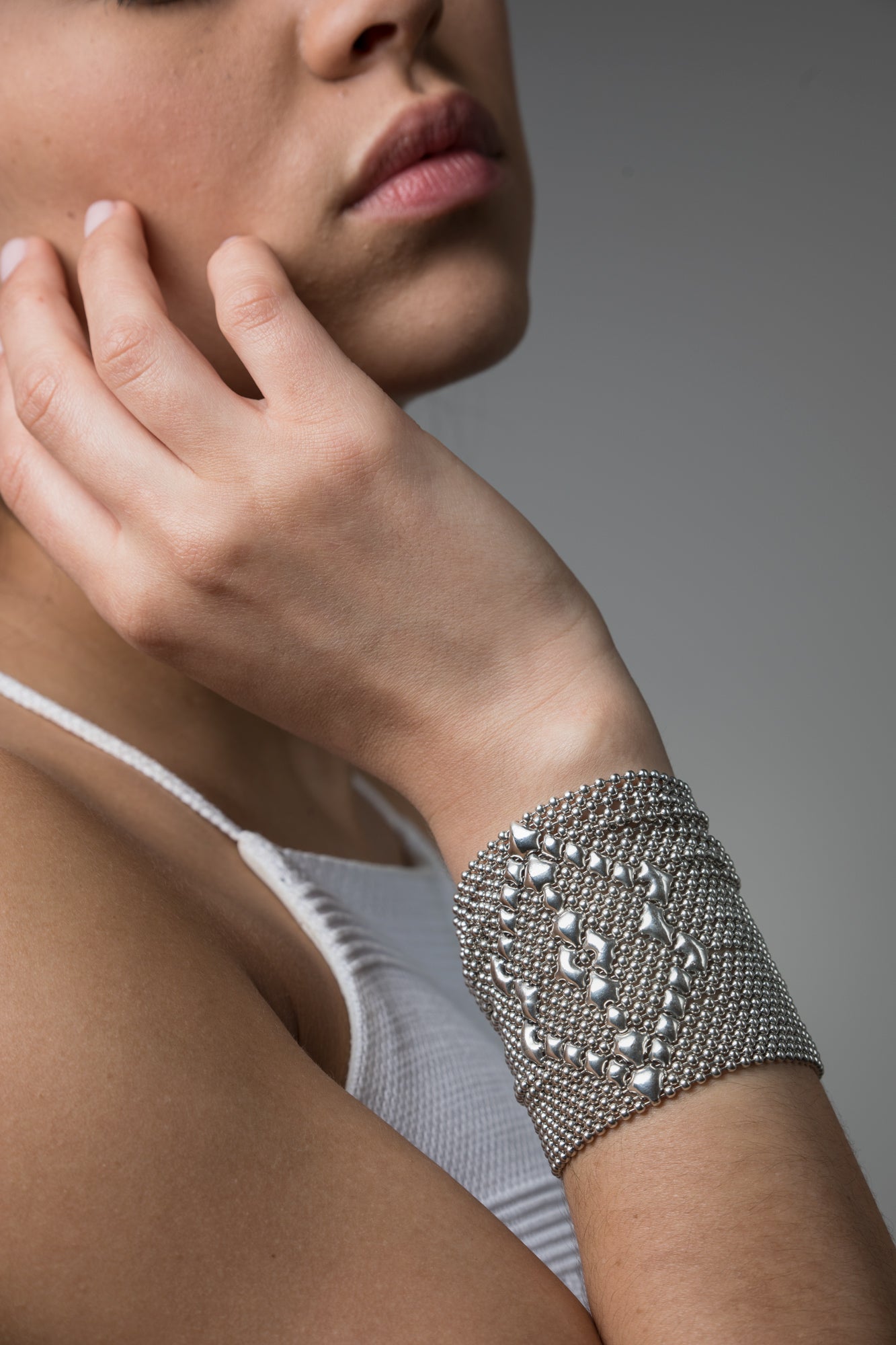SG Liquid Metal Bracelet by Sergio Gutierrez B50-N Chrome Finish Bracelet