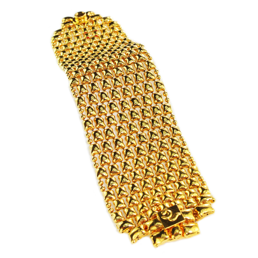 SG Liquid Metal BQ2–G24K Gold 24K Finish Bracelet by Sergio Gutierrez