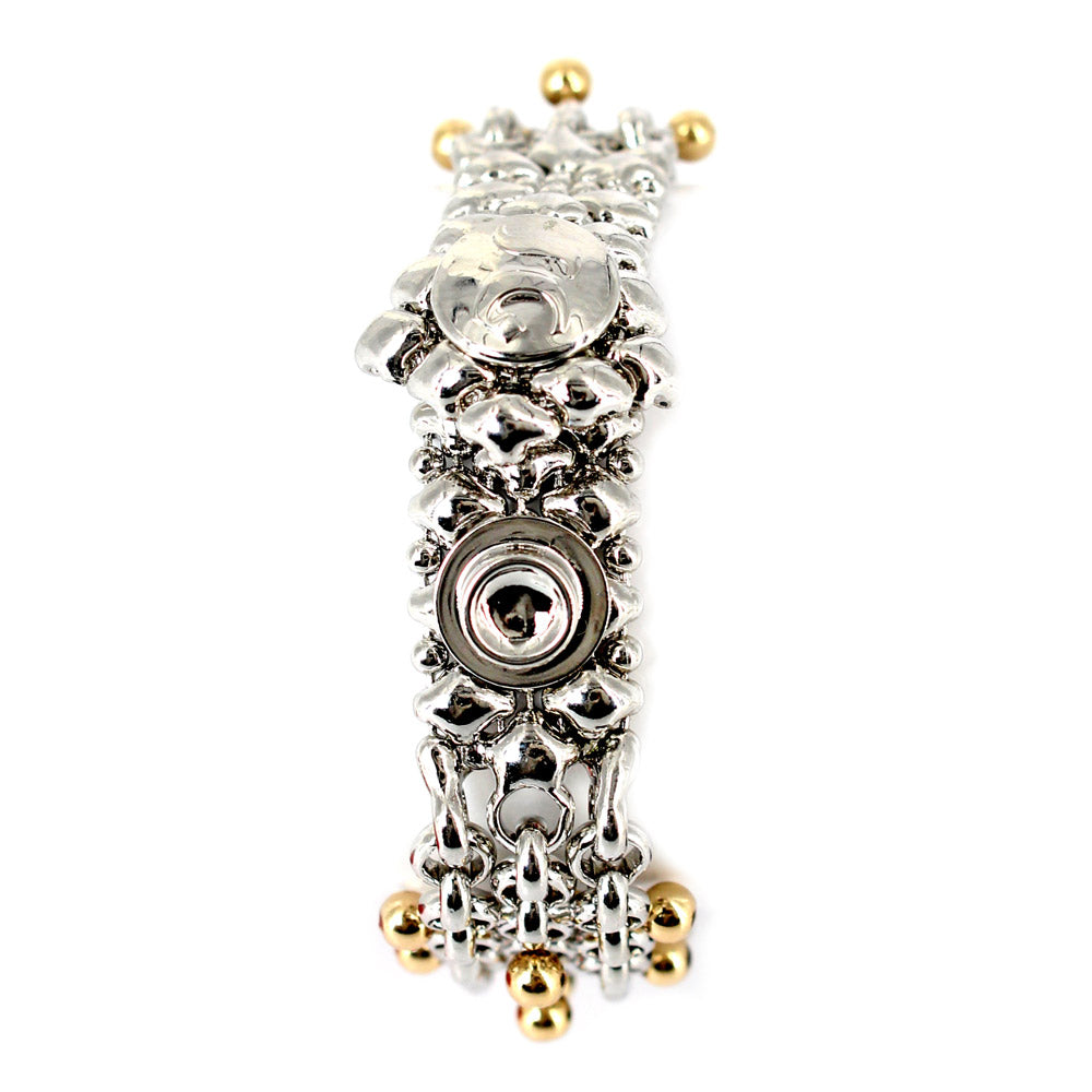 SG Liquid Metal Bracelet by Sergio Gutierrez BX1-N Chrome and Gold Finish Bracelet