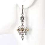 SG Liquid Metal Earrings by Sergio Gutierrez BXE1-N Chrome and Gold Finish Earrings