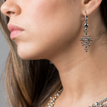 SG Liquid Metal Earrings by Sergio Gutierrez BXE1-N Chrome and Gold Finish Earrings