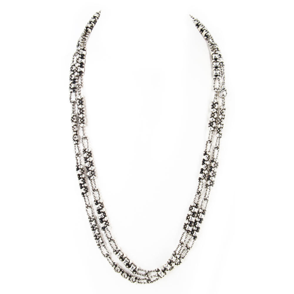 SG Liquid Metal Jewelry by Sergio Gutierrez CH1-AS Antique Silver Necklace