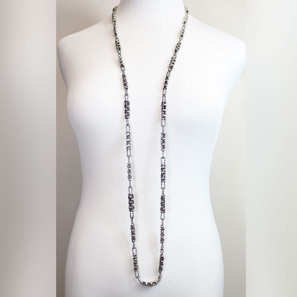 SG Liquid Metal CH1-AS Antique Silver Necklace