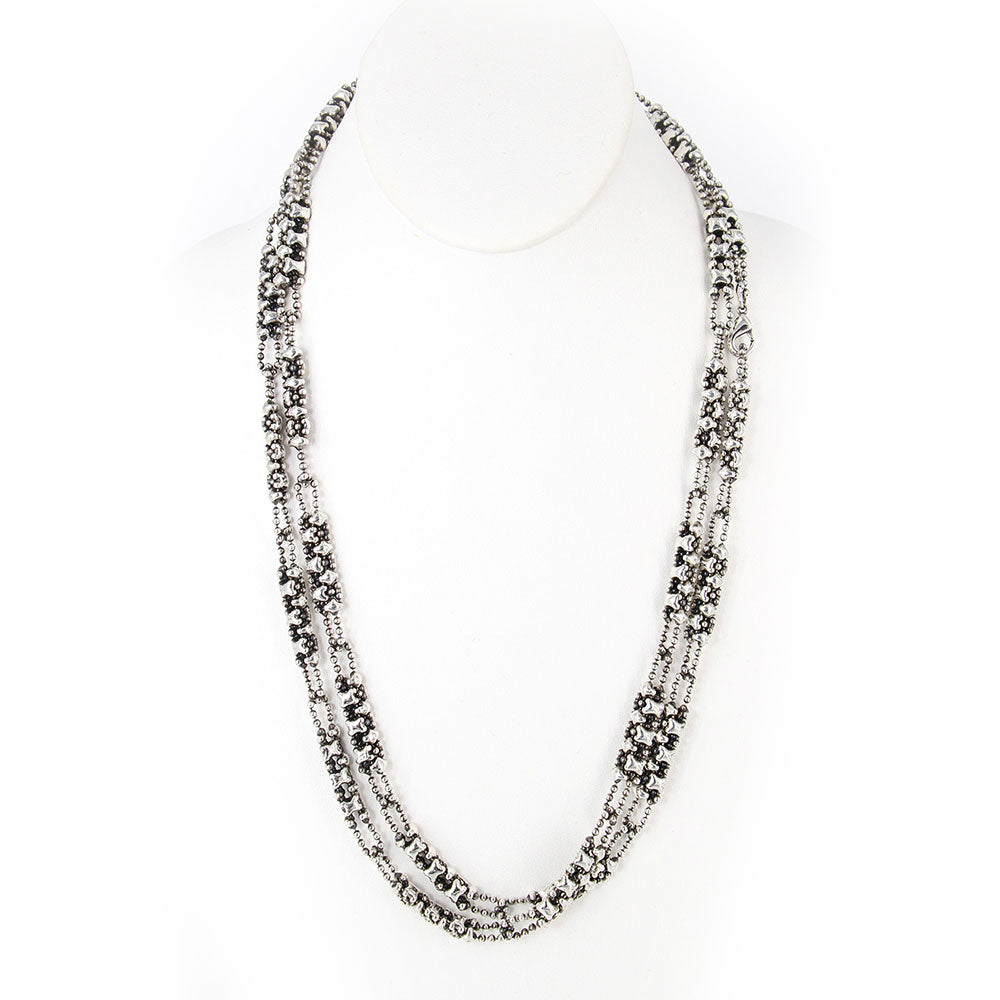 SG Liquid Metal CH1-AS Antique Silver Necklace