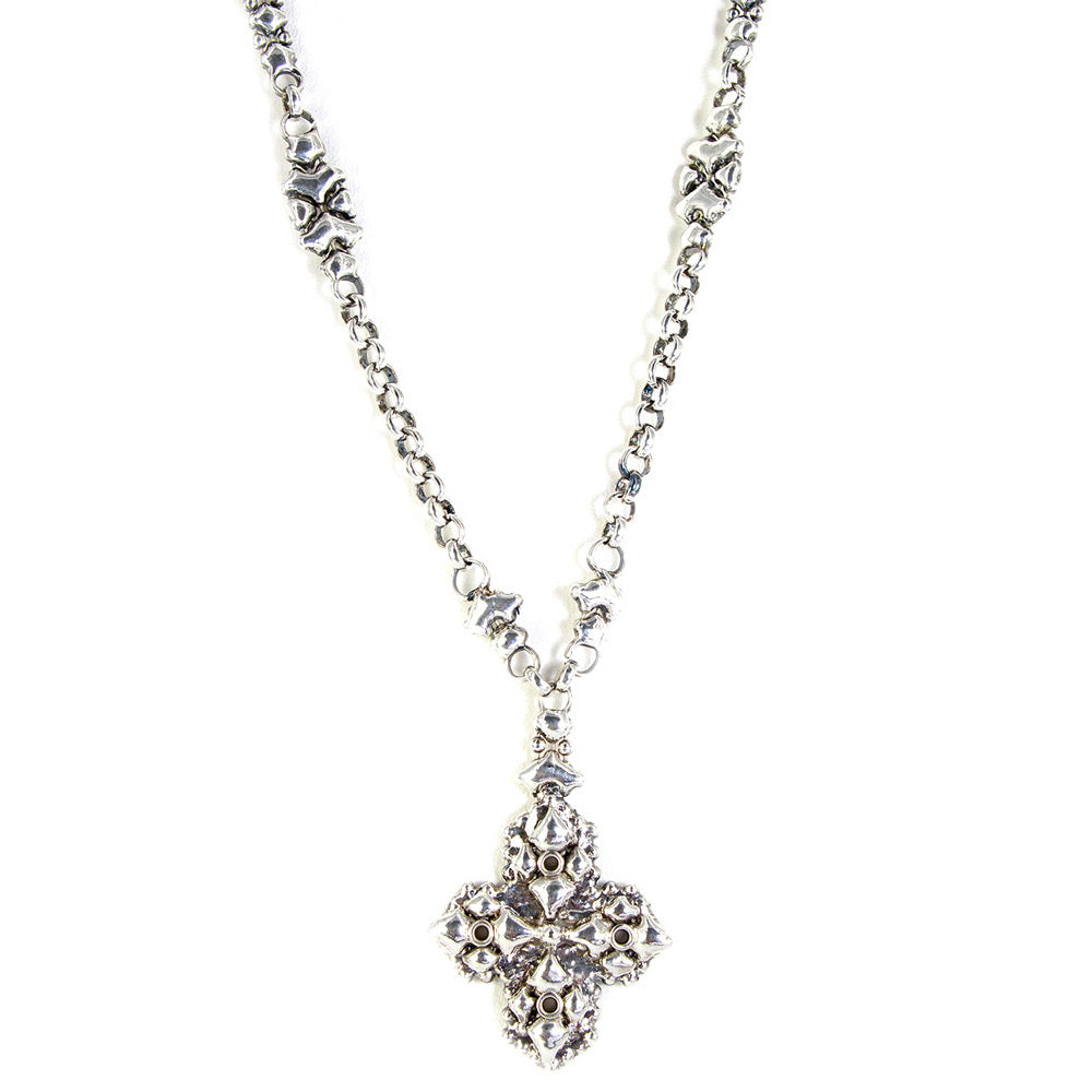 SG Liquid Metal by Sergio Gutierrez CH3-AS Antique Silver Necklace