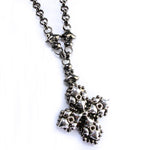 SG Liquid Metal Jewelry by Sergio Gutierrez CH4-BLK-AS Black Chrome & Antique Silver Necklace