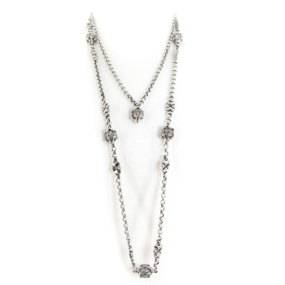 SG Liquid Metal Jewelry by Sergio Gutierrez CH5-AS Antique Silver Necklace