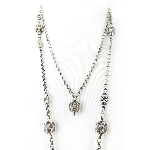 SG Liquid Metal Jewelry by Sergio Gutierrez CH5-AS Antique Silver Necklace