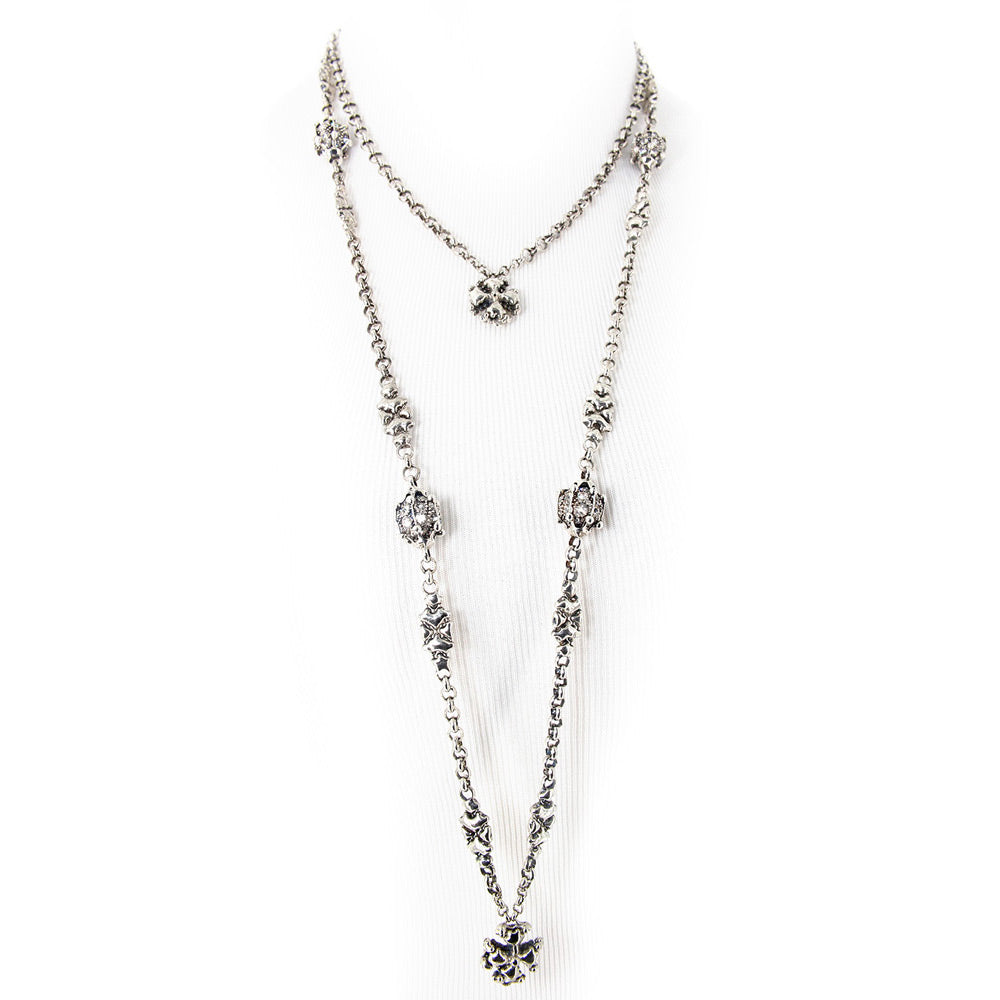 SG Liquid Metal Jewelry by Sergio Gutierrez CH6-AS Antique Silver Necklace
