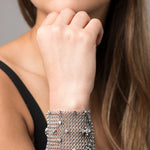 SG Liquid Metal Chainmail by Sergio Gutierrez CMB4 Z - AS (antique silver finish) Bracelet
