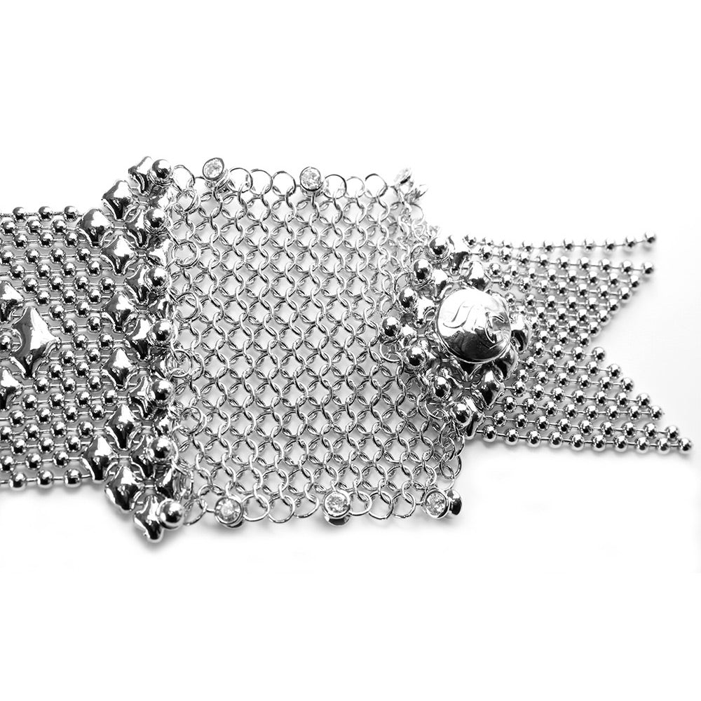 SG Liquid Metal CMB9Z-N Chrome Finish Bracelet by Sergio Gutierrez
