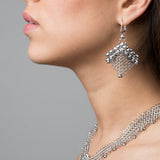 SG Liquid Metal Earring - Chainmail CME4-AS Antique Silver by Sergio Gutierrez