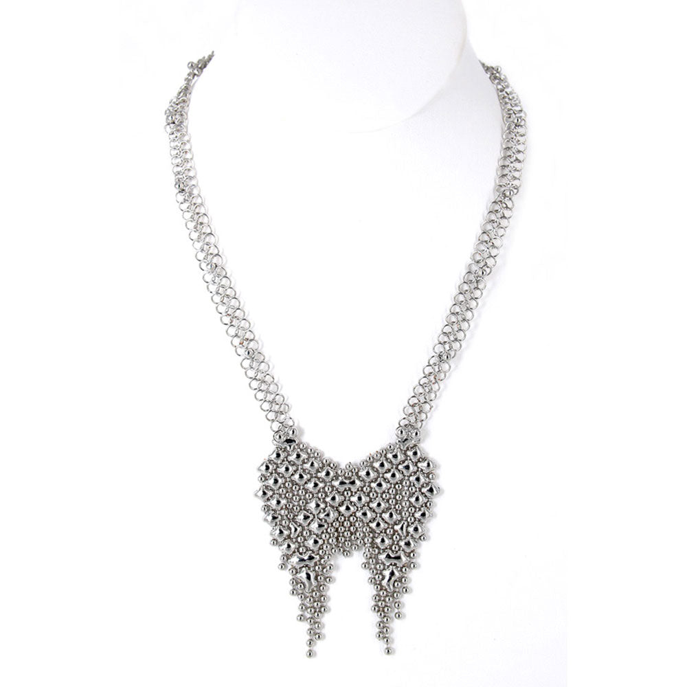 SG Liquid Metal CMNECK3-N Chrome Finish Necklace by Sergio Gutierrez