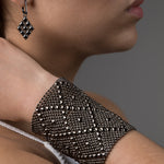 SG Liquid Metal E11-BLK Black Chrome Finish Earrings by Sergio Gutierrez