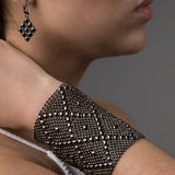 SG Liquid Metal E11-BLK Black Chrome Finish Earrings by Sergio Gutierrez