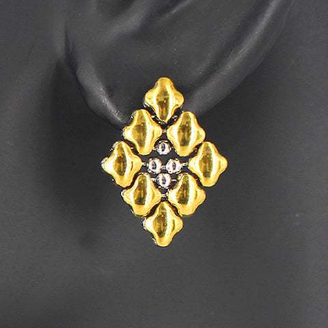 SG Liquid Metal E11 - SS / Gold Titanium (Stainless Steel Earring) by Sergio Gutierrez