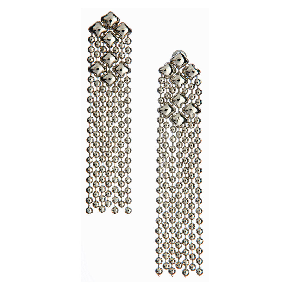 SG Liquid Metal E14 - AS Antique Silver Finish Earrings by Sergio Gutierrez