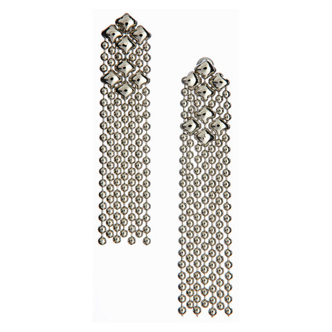 SG Liquid Metal E14 - AS Antique Silver Finish Earrings by Sergio Gutierrez