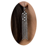SG Liquid Metal E14 - AS Antique Silver Finish Earrings by Sergio Gutierrez