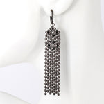 SG Liquid Metal E14-BLK Black Chrome Finish Earrings by Sergio Gutierrez
