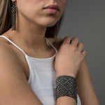 SG Liquid Metal E14-BLK Black Chrome Finish Earrings by Sergio Gutierrez