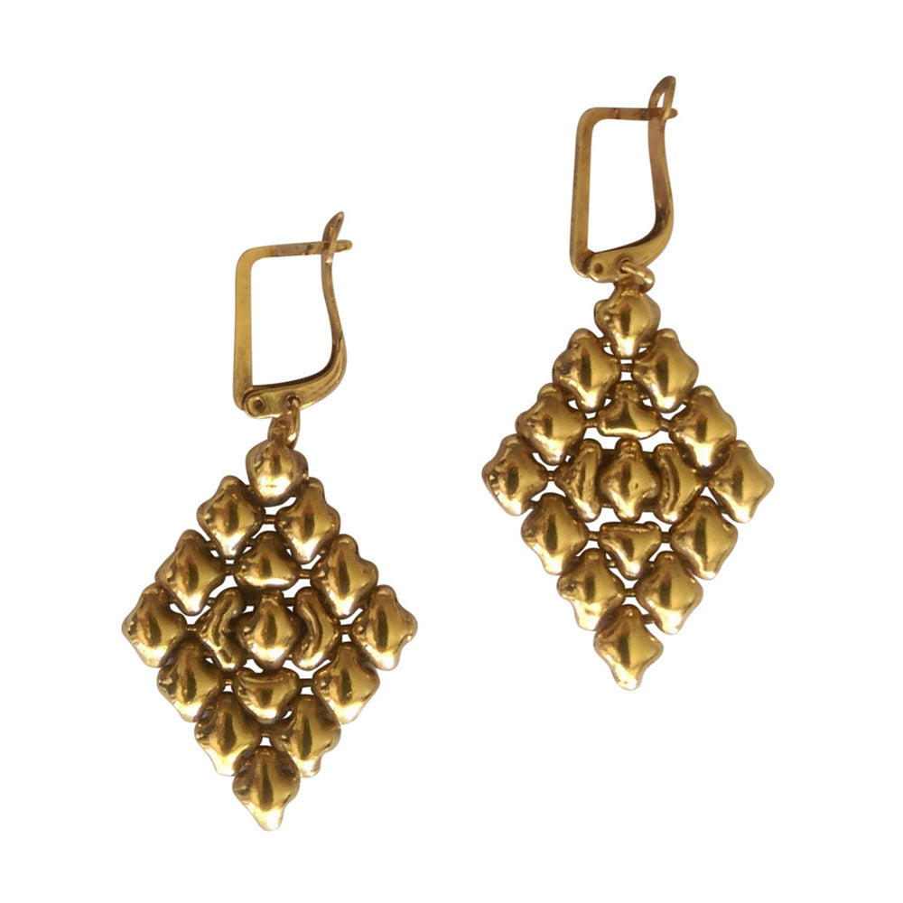 Fancy Golden Antique Gold Earrings, Occasion: Wedding at Rs 200000/set in  New Delhi