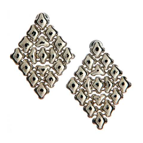 SG Liquid Metal E15-N Chrome Finish Earrings by Sergio Gutierrez