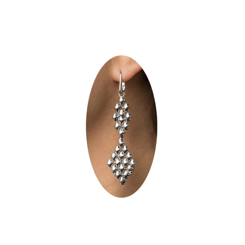 SG Liquid Metal E16 - AS Antique Silver Earrings by Sergio Gutierrez
