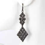 SG Liquid Metal E16-BLK Black Chrome Finish Earrings by Sergio Gutierrez
