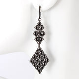 SG Liquid Metal E16-BLK Black Chrome Finish Earrings by Sergio Gutierrez