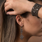SG Liquid Metal E16-BLK Black Chrome Finish Earrings by Sergio Gutierrez
