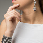 SG Liquid Metal E16-N Chrome Finish Earrings by Sergio Gutierrez