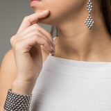 SG Liquid Metal E16-N Chrome Finish Earrings by Sergio Gutierrez