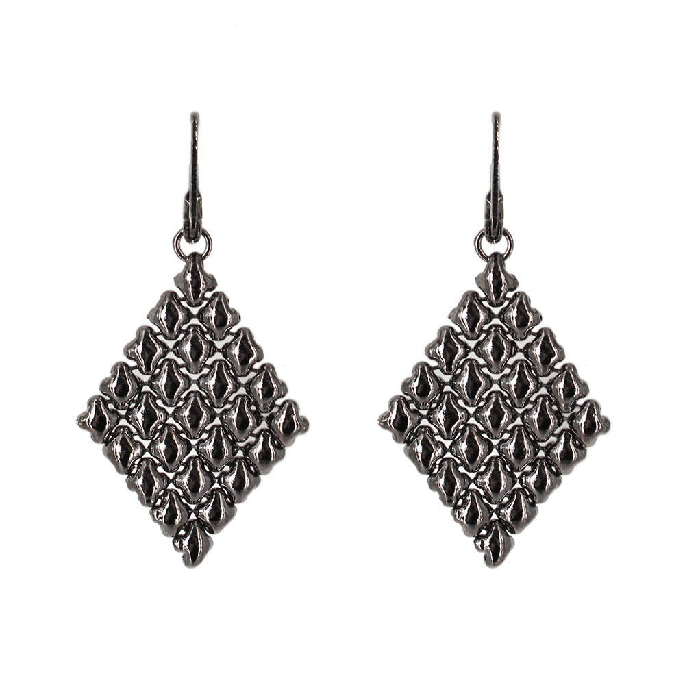 SG Liquid Metal E17-BLK Black Chrome Finish Earrings by Sergio Gutierrez