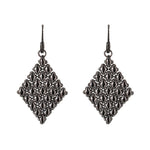 SG Liquid Metal E17-BLK Black Chrome Finish Earrings by Sergio Gutierrez