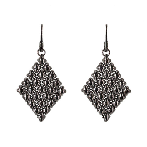 SG Liquid Metal E17-BLK Black Chrome Finish Earrings by Sergio Gutierrez