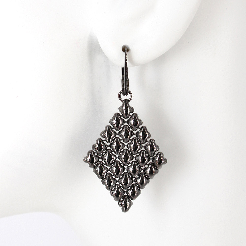 SG Liquid Metal E17-BLK Black Chrome Finish EarringsSG Liquid Metal E17-BLK Black Chrome Finish Earrings by Sergio Gutierrez