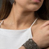 SG Liquid Metal E17-BLK Black Chrome Finish Earrings by Sergio Gutierrez
