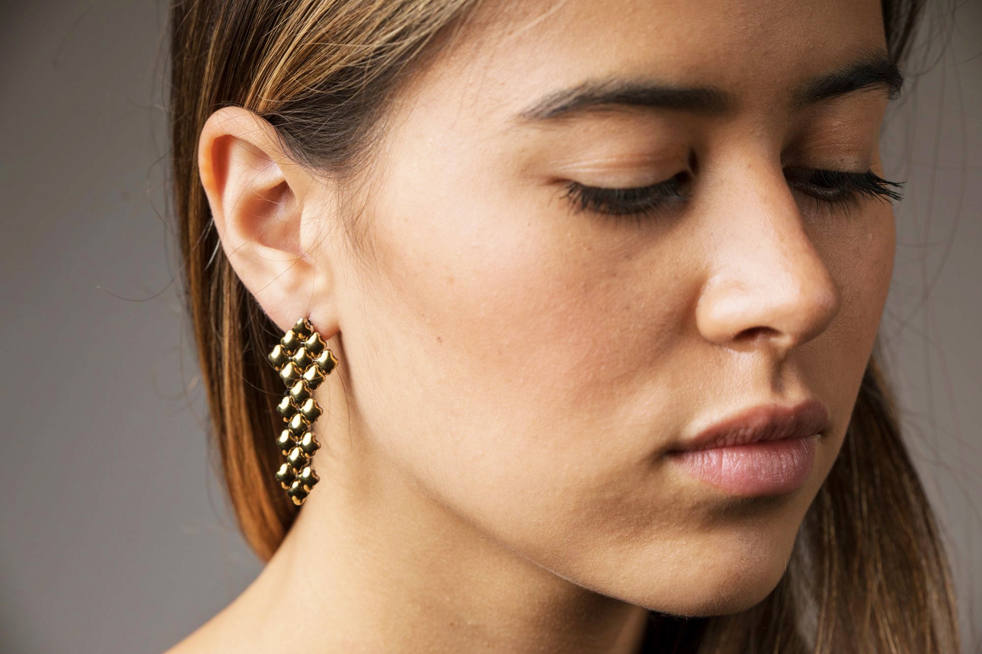 SG Liquid Metal E3 - SS / Gold Titanium (Stainless Steel Earring) by Sergio Gutierrez