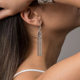 SG Liquid Metal E31 - AS Antique Silver Finish Earrings (Tiny delicate ball chain) by Sergio Gutierrez