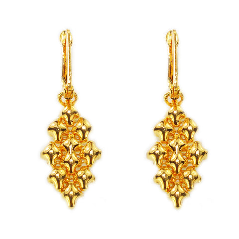 SG Liquid Metal E32-G24K Gold 24K Finish EARRINGS by Sergio Gutierrez